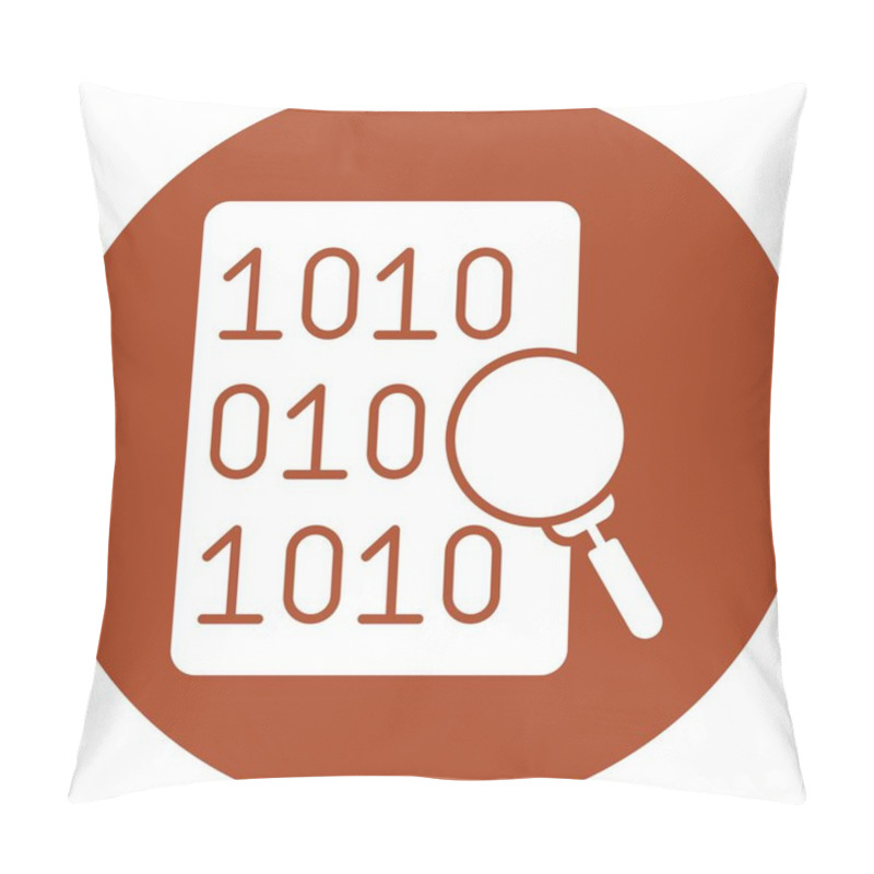 Personality  Code Search Glyph Circle Icon Pillow Covers