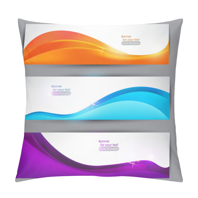 Personality  Abstract Vector Banners Set Pillow Covers