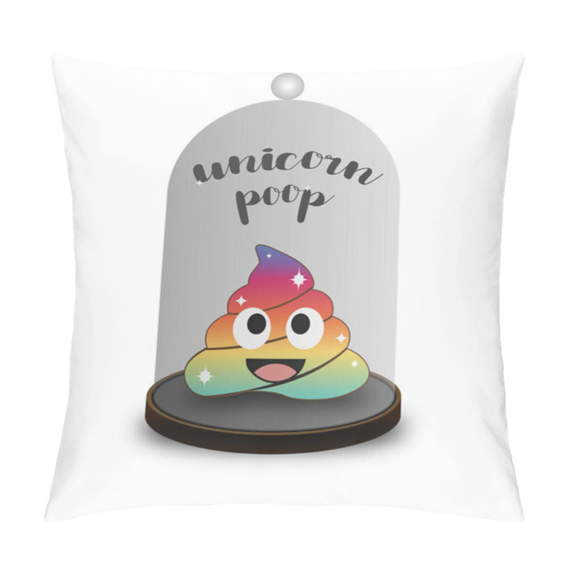 Personality  Magical Unicorn Poop In Glass Vial. Rainbow Fairy Turd Poop Emoji Pillow Covers