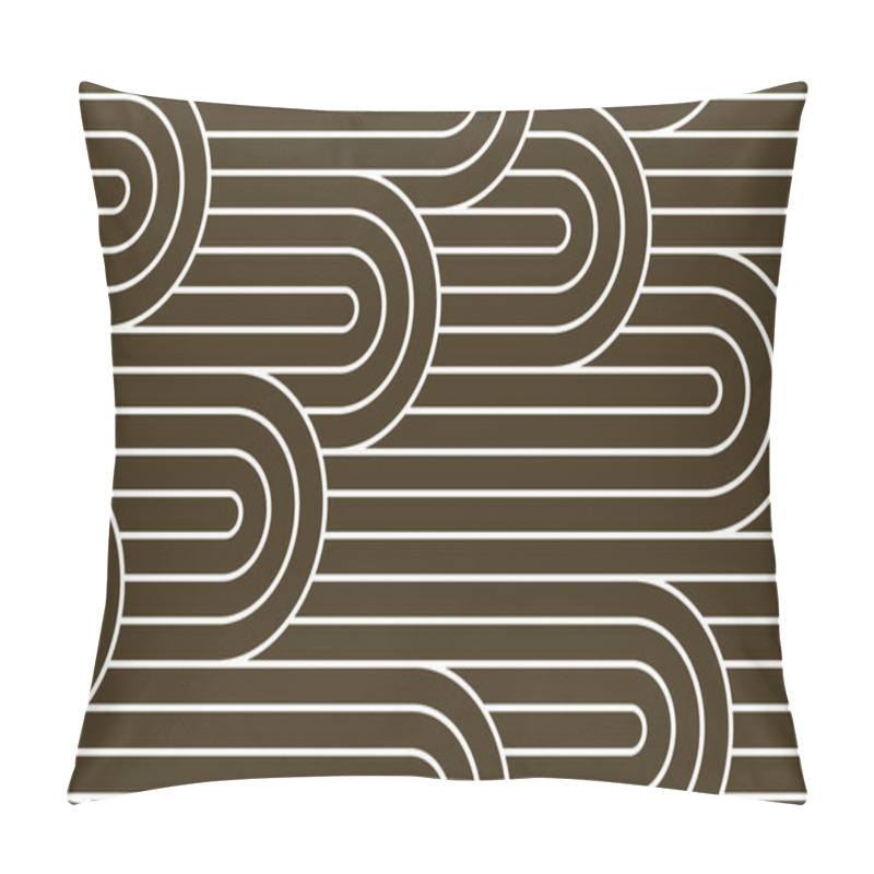 Personality  Seamless Linear Vector Geometric Minimalistic Pattern, Abstract  Pillow Covers