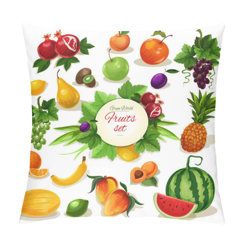 Personality  Organic Fruit Poster For Food, Juice, Drink Design Pillow Covers