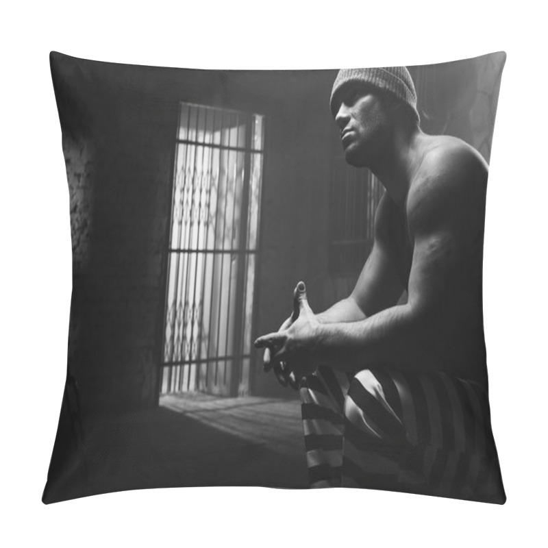 Personality  The Prisoner Worries About A Criminal Conduct Being Behind A Lattice Pillow Covers