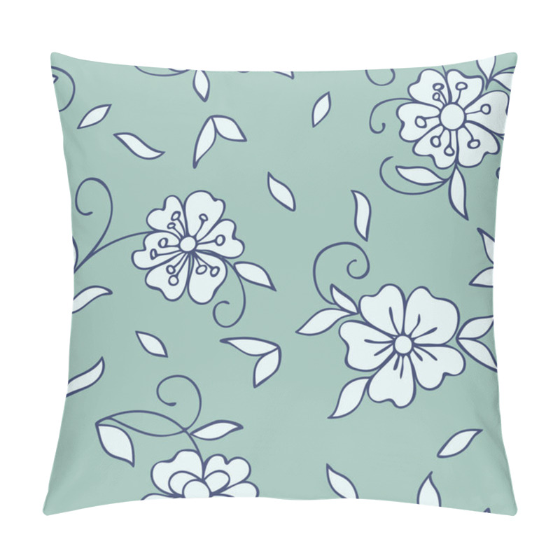 Personality  Seamless Floral Pattern Of Small Decorative Flowers In Folk Style. Botanical Hand Drawn Illustration. Design For Packaging, Weddings Cards, Fabrics, Textiles, Website Pillow Covers