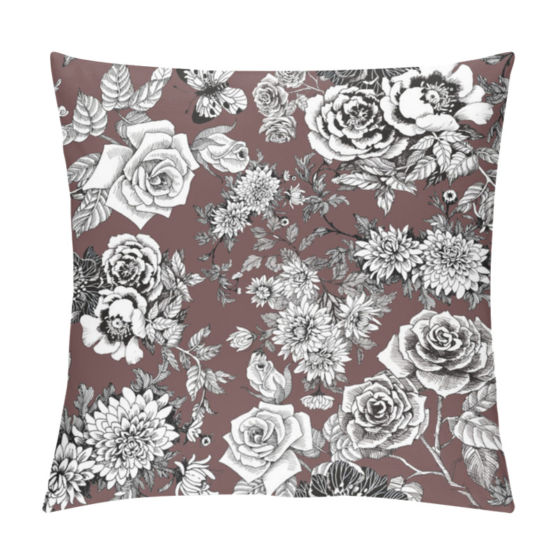 Personality  Floral Pattern With Butterflies Pillow Covers