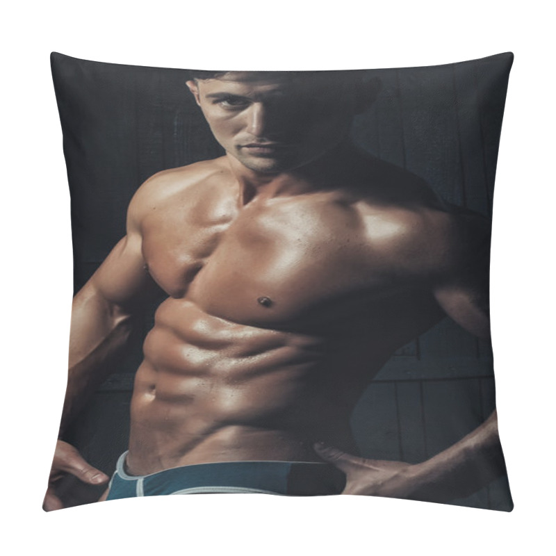 Personality  Handsome Athletic Sexual Young Guy Pillow Covers