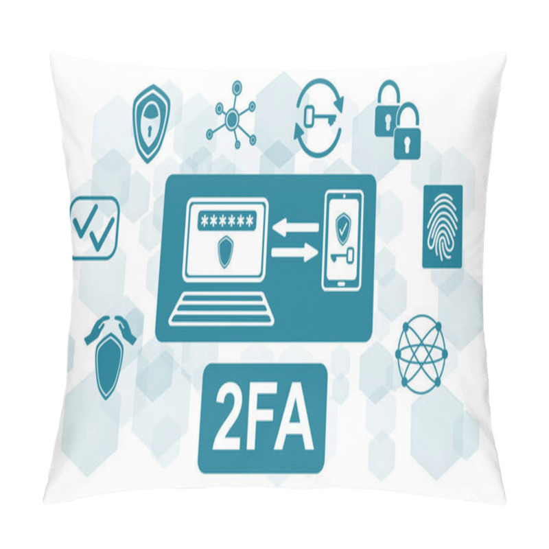 Personality  Illustration Of A 2fa Concept Pillow Covers