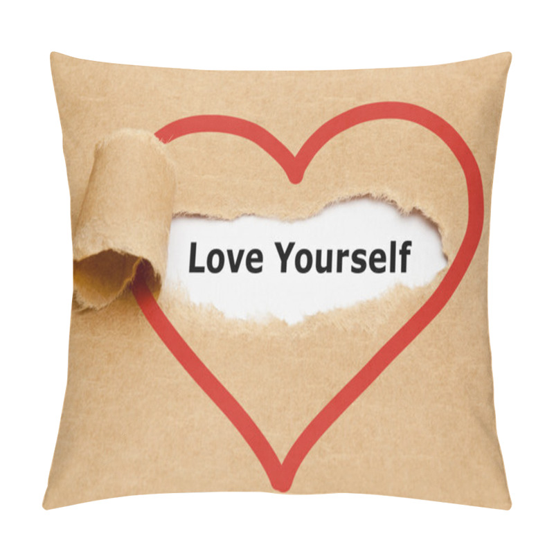 Personality  Love Yourself Torn Paper Pillow Covers