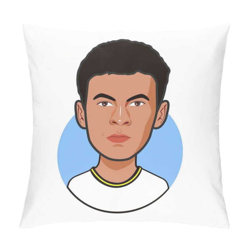 Personality  Dele Alli  Avatar World Cup. Vector Image Pillow Covers