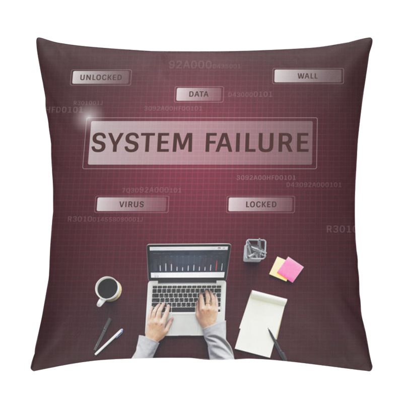 Personality  Person Typing On Laptop Keyboard Pillow Covers