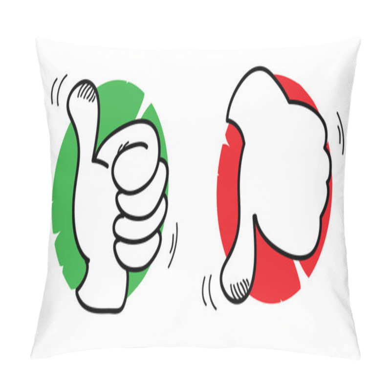 Personality  Thumbs Up And Down Pillow Covers