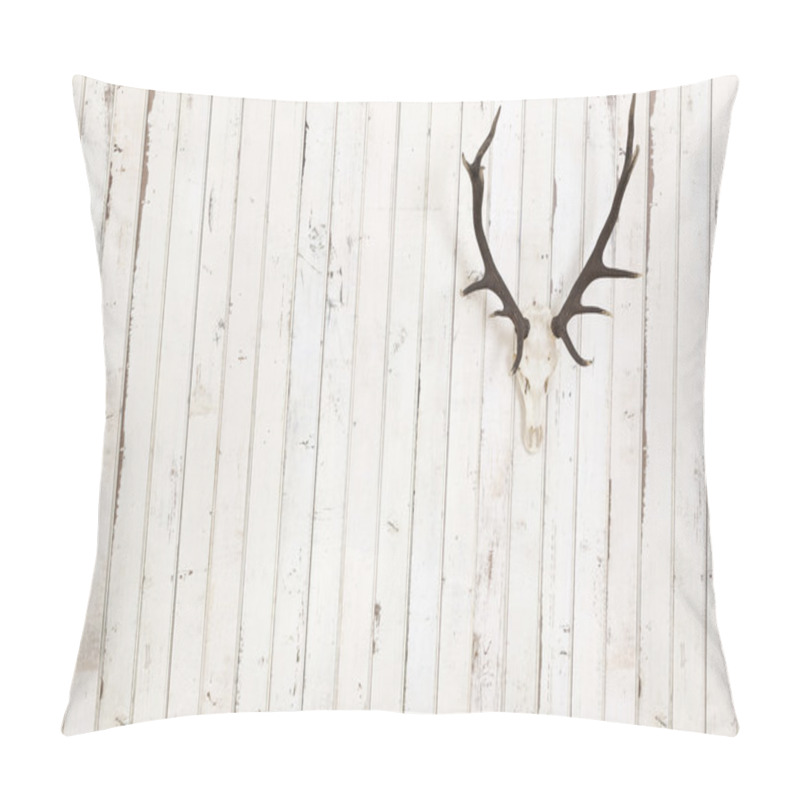 Personality  Deer antler on white wall pillow covers