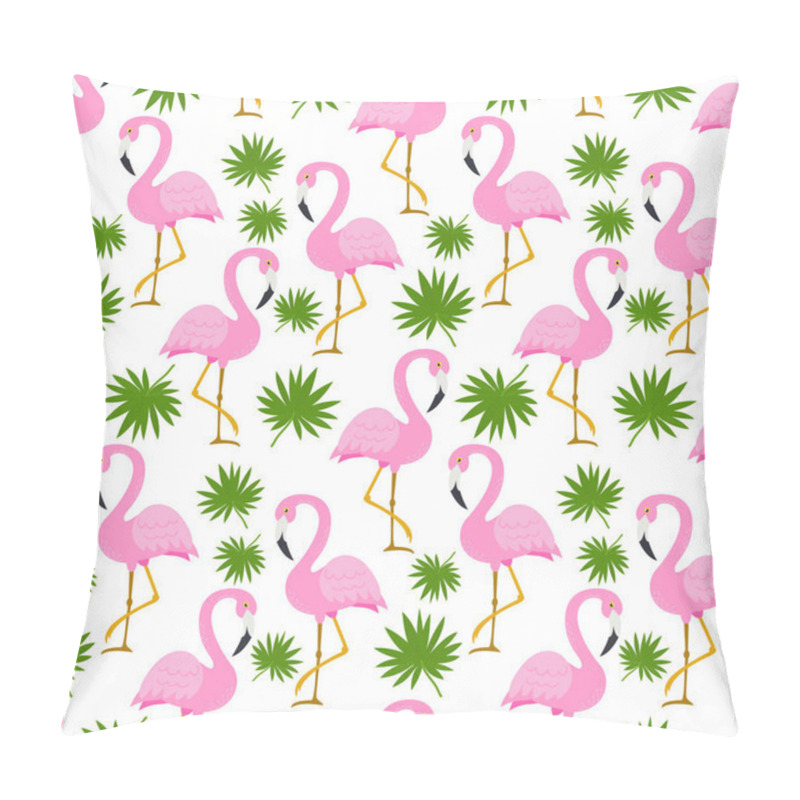 Personality  Seamless Pattern With Cute Flamingos Pillow Covers