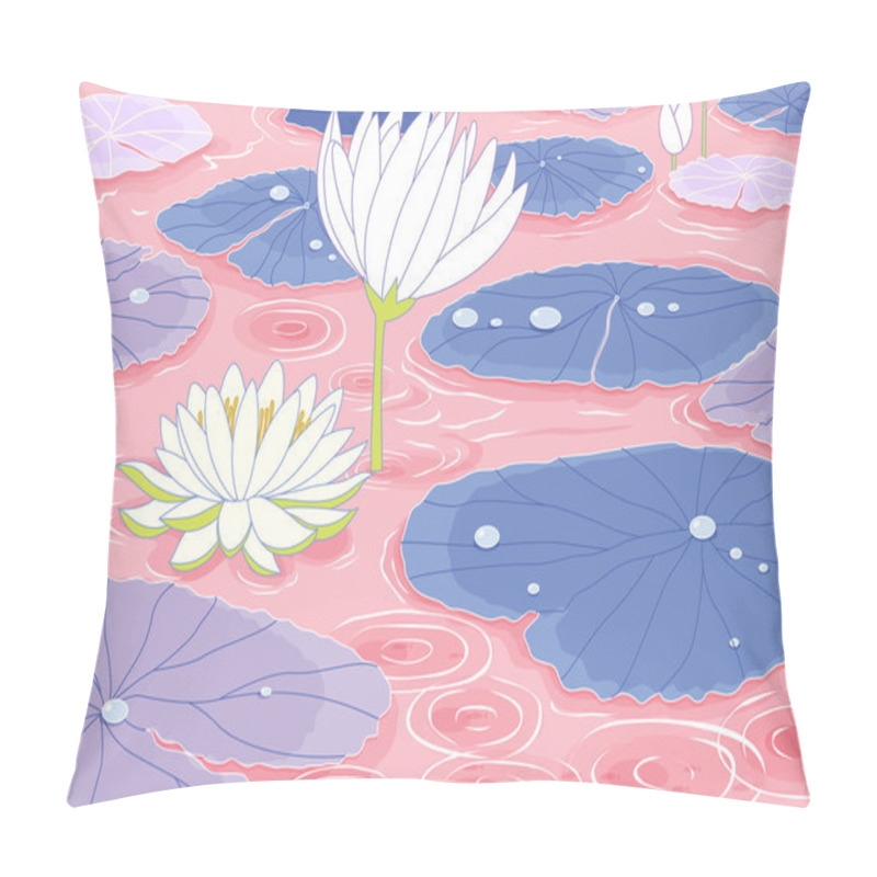 Personality  Pond With Lotus Flowers Pillow Covers