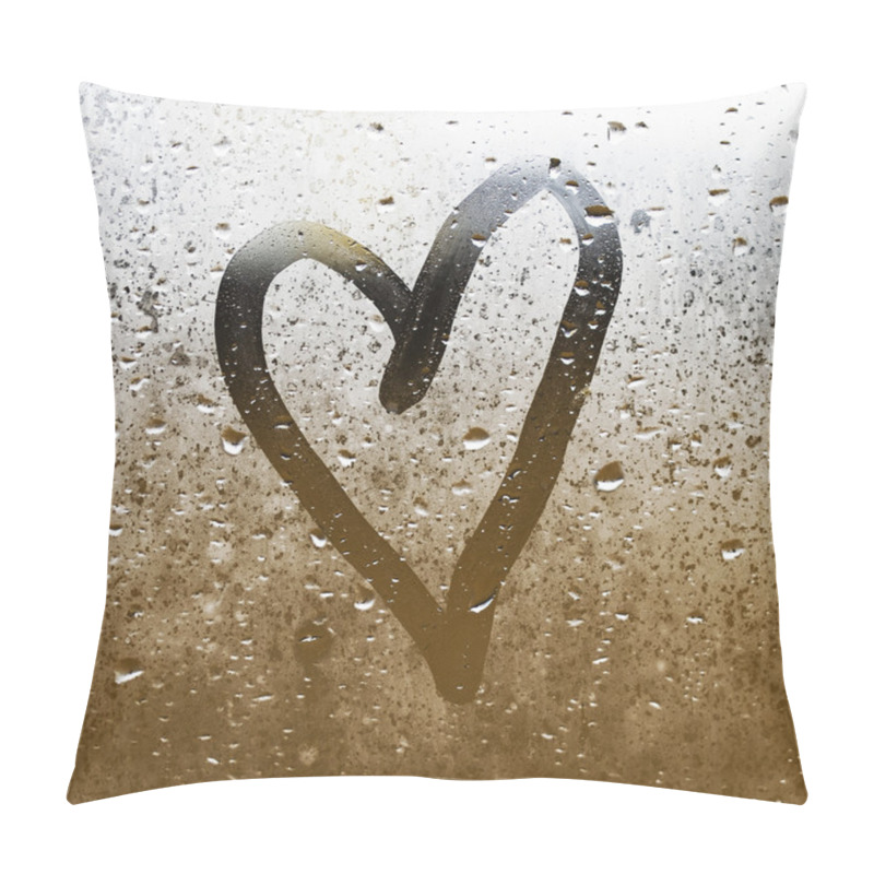 Personality  Heart Painted On Glass Pillow Covers