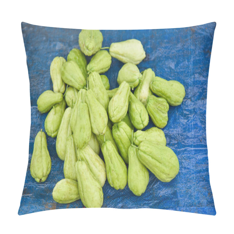 Personality  Chayote Fruit On Ground For Sale In The Local Market Asia / Sech Pillow Covers