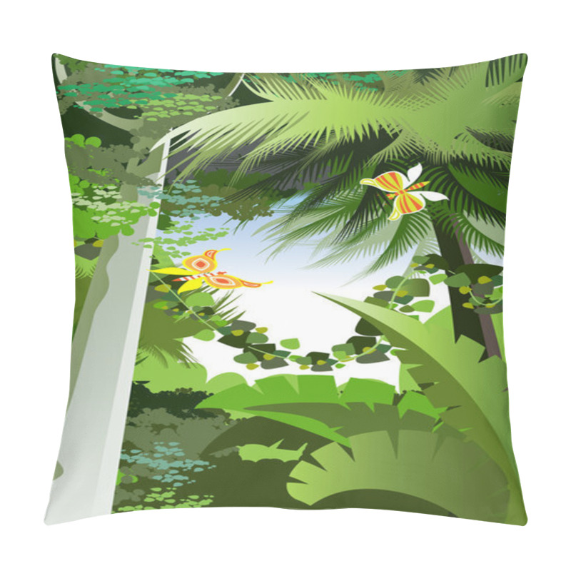 Personality  Overgrown Plants In The Jungle Pillow Covers