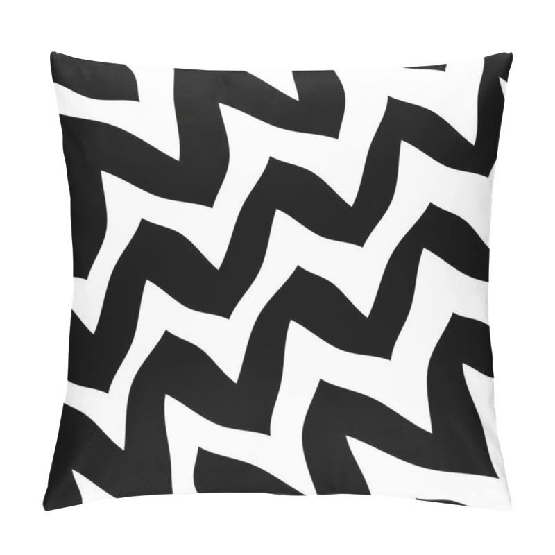 Personality  Geometric Simple Zigzag Print, Wave Pattern Pillow Covers