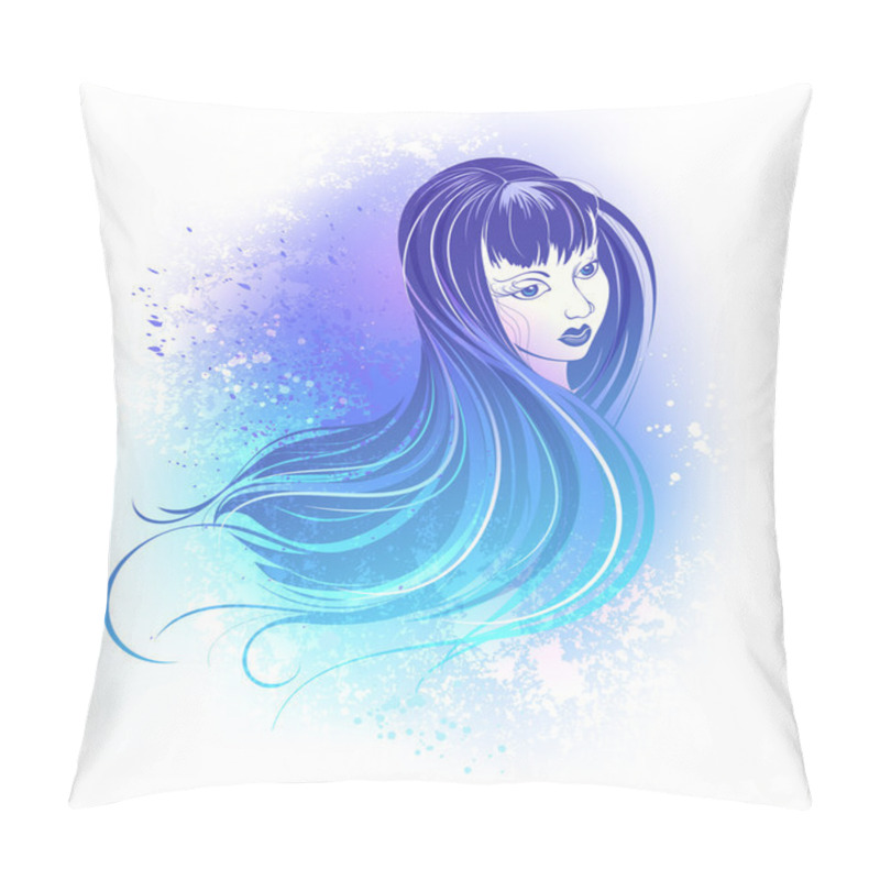 Personality  Girl face pillow covers