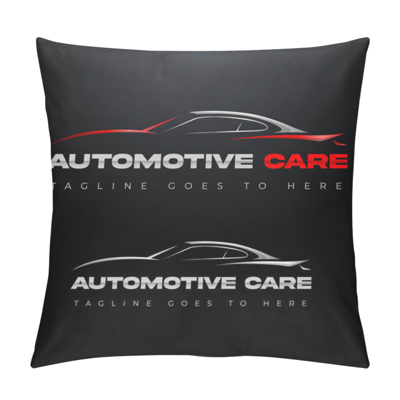 Personality  Car Logo, Automobile Logo, Automotive Logo. Sports Vehicle Vector Illustration, Sports Vehicle Icon. Pillow Covers