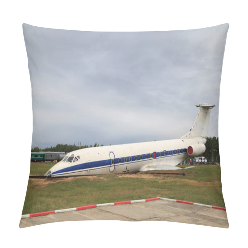 Personality  Broken Plane For Training At The Training Ground Of The Rescue Center. Town Of Noginsk, Moscow Region, Russia Pillow Covers