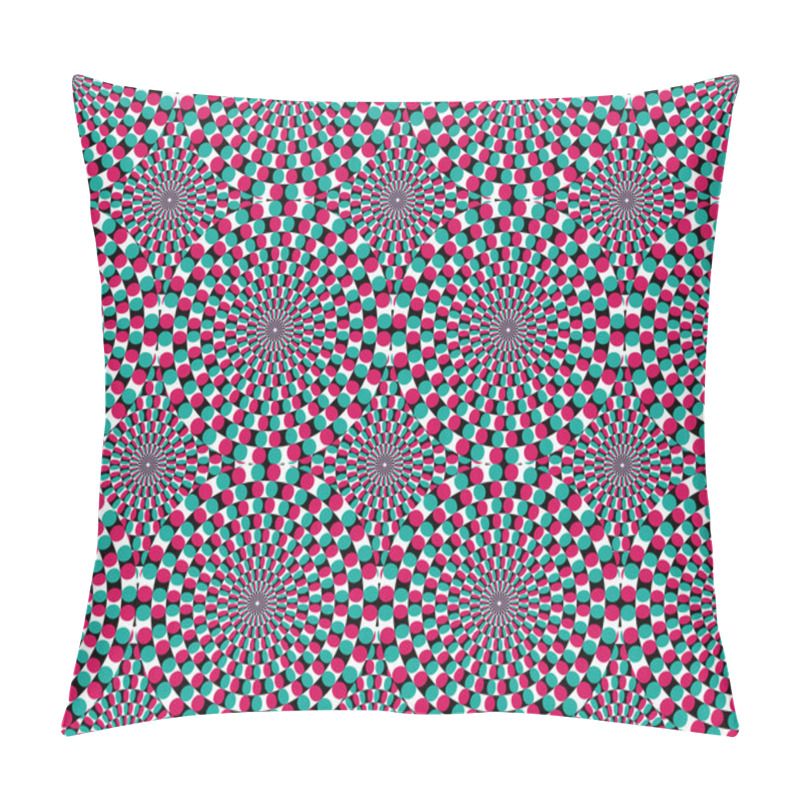 Personality  Optical Effect Of Movement. Vector Illustration Pillow Covers