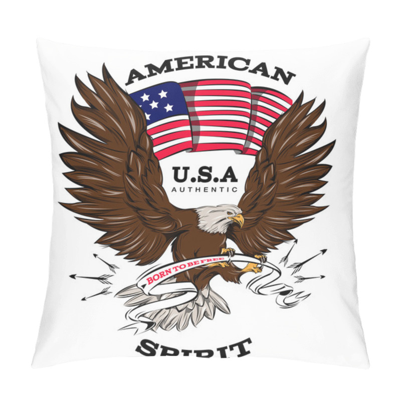 Personality  Spirit Of USA Emblem Pillow Covers