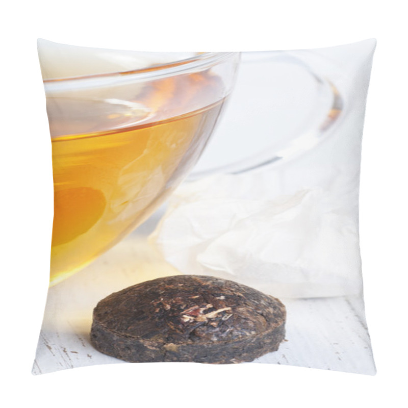 Personality  Close Up Of Cup With Pu-erh Tea Pillow Covers