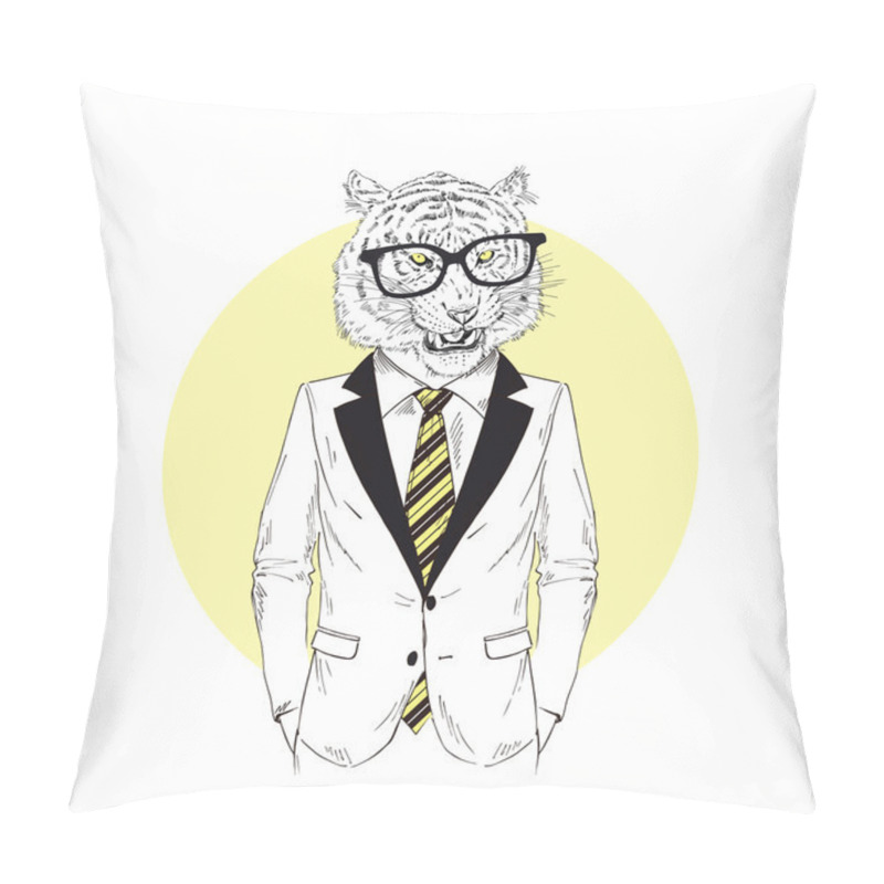 Personality  Roaring Tiger Dressed Up Pillow Covers