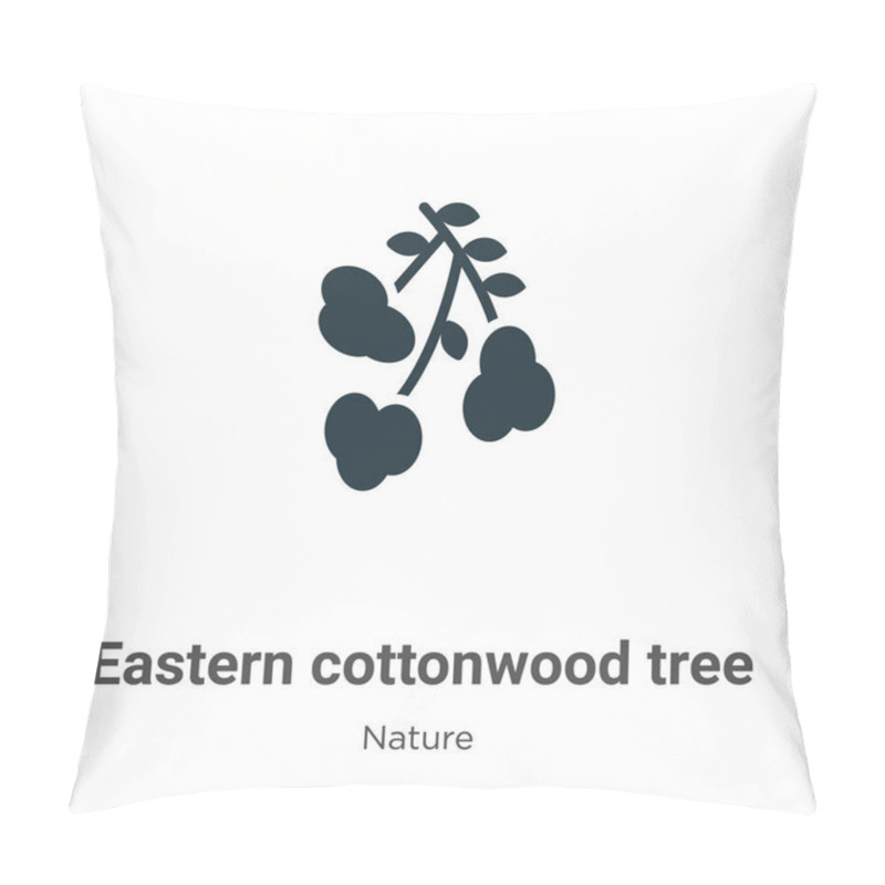 Personality  Eastern Cottonwood Tree Vector Icon On White Background. Flat Vector Eastern Cottonwood Tree Icon Symbol Sign From Modern Nature Collection For Mobile Concept And Web Apps Design. Pillow Covers