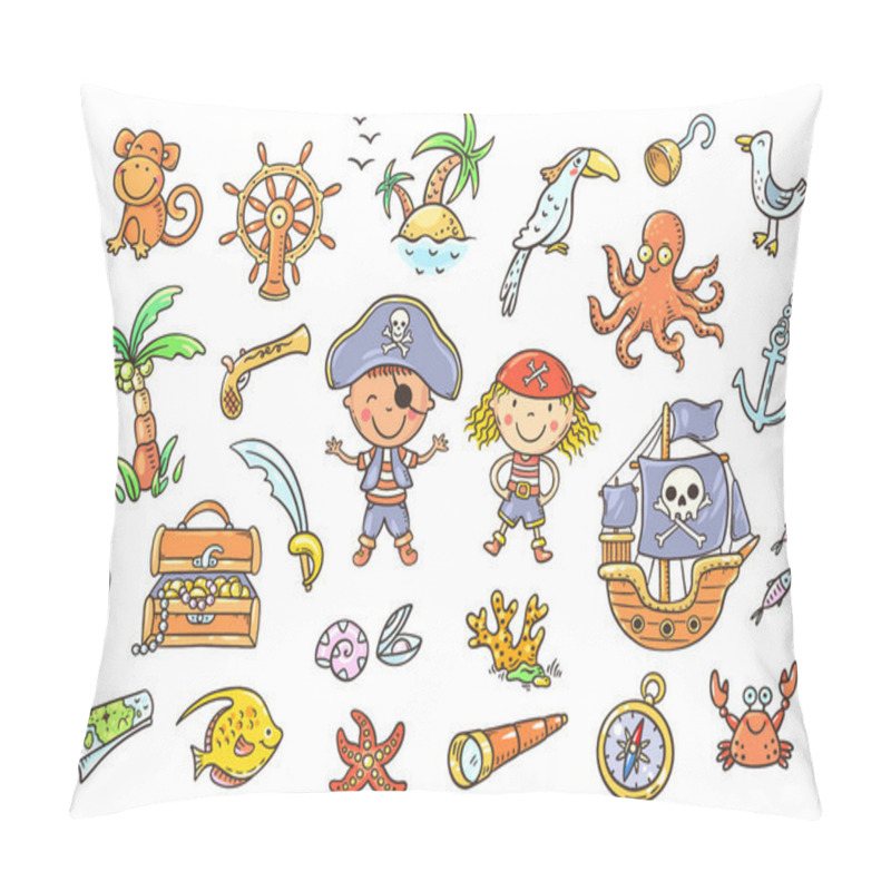 Personality  A Set Of Pirate Cliparts Suitable For Stickers Pillow Covers