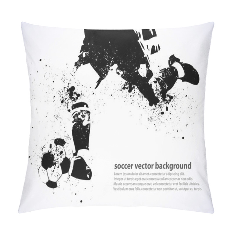 Personality  Grunge Soccer Poster Pillow Covers