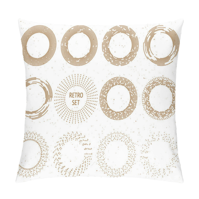 Personality  Radial Retro Sun Rays Pillow Covers