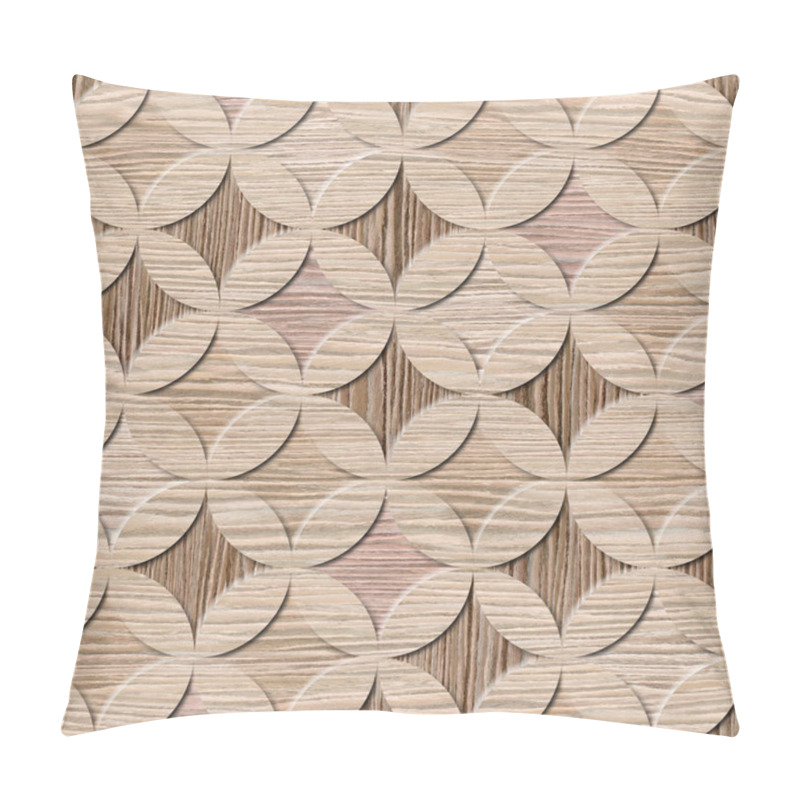 Personality  Interior Design Wallpaper - Paneling Pattern - Blasted Oak Groove Wood Texture Pillow Covers