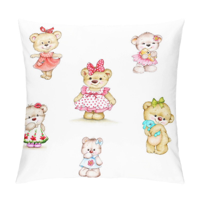 Personality  Teddy Bear Girls Pillow Covers