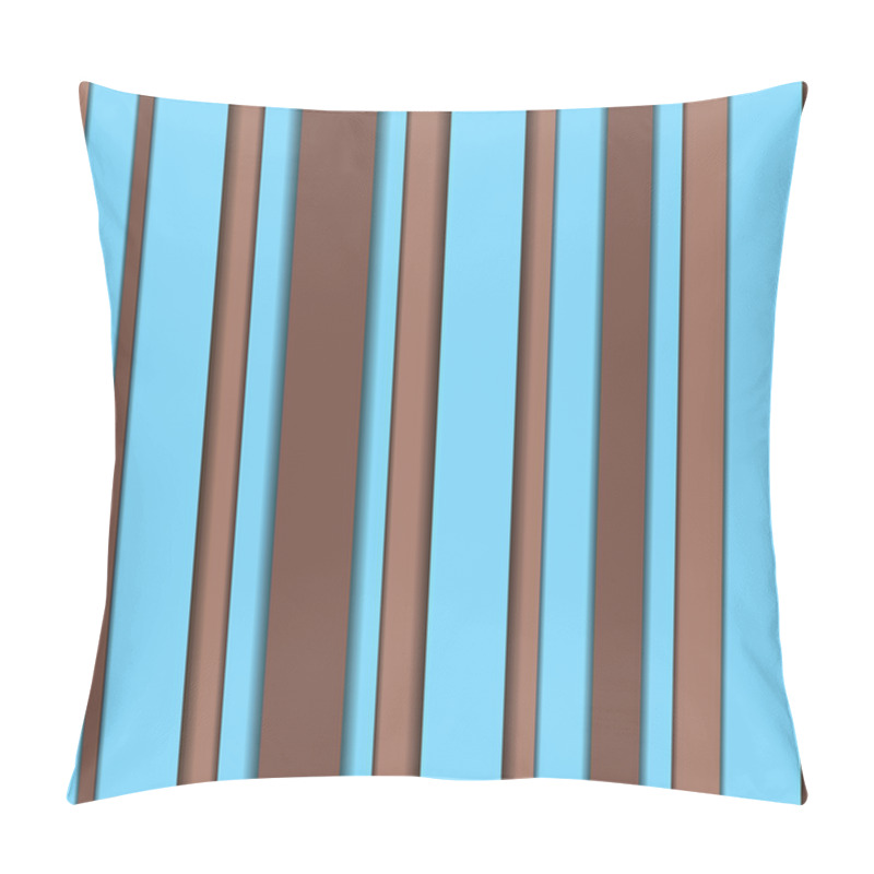 Personality  Vertical Stripes In Different Shades Alternating Turquoise And Brown. Ideal For A Background Pillow Covers