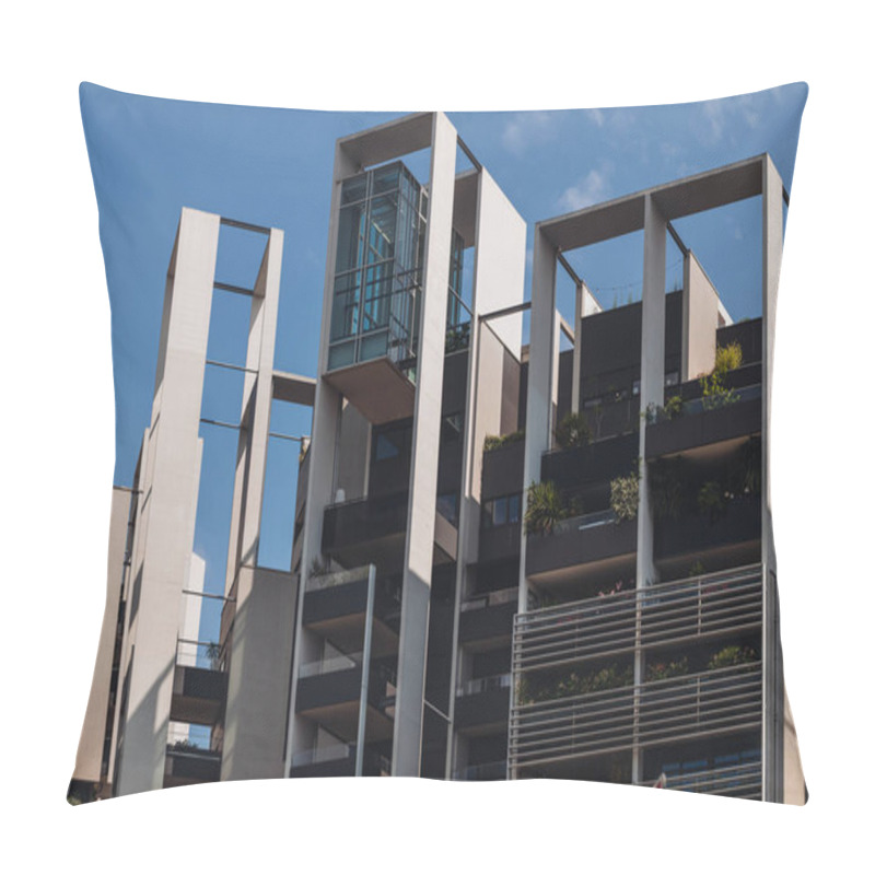 Personality  Milan, Italy - June 2023: Modern Architecture In Portello District Pillow Covers