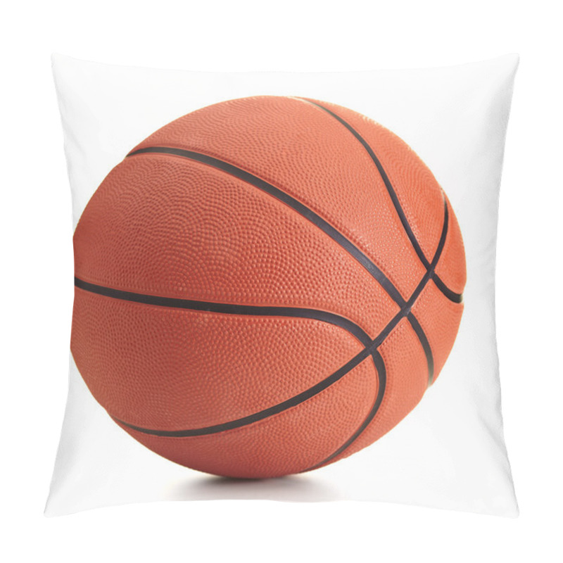 Personality  Basketball Ball Over White Background Pillow Covers