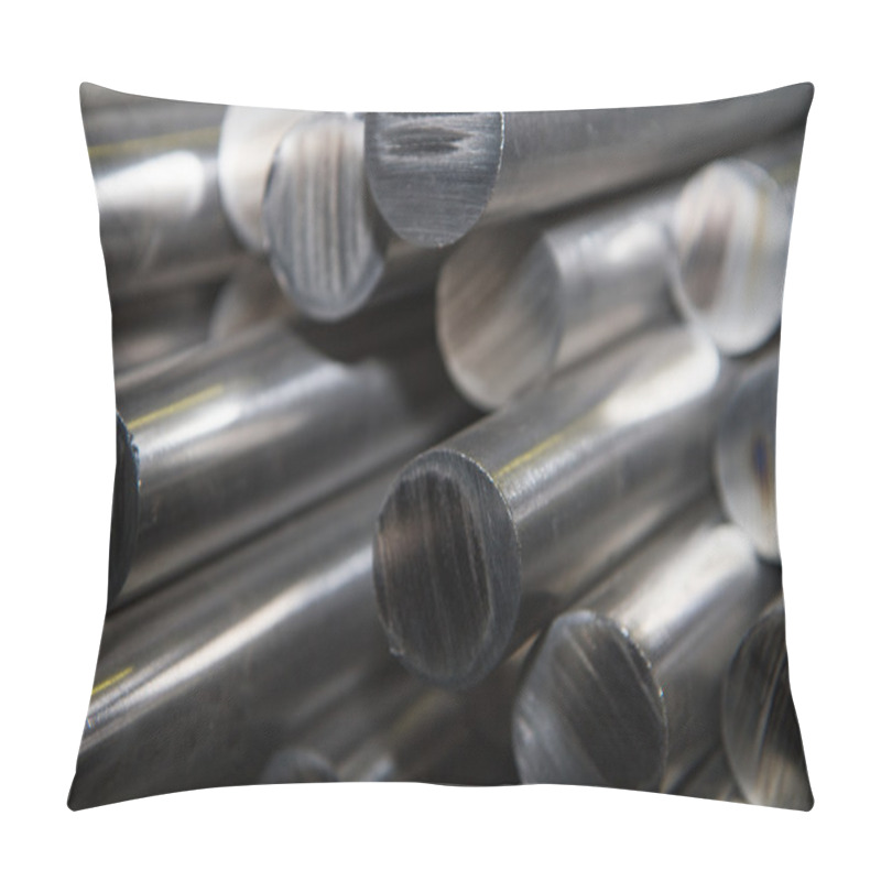 Personality  Polished Titanium And Aluminum Rods And Pipes Pillow Covers