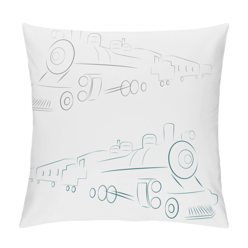 Personality  Line Train Pillow Covers