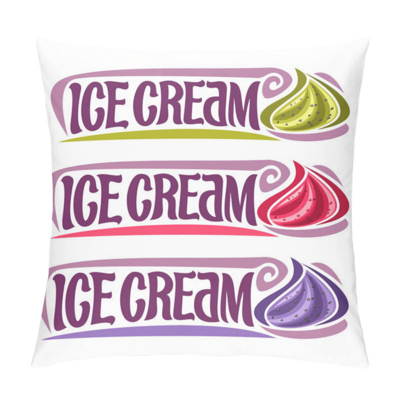 Personality  Vector Labels For Ice Cream Pillow Covers