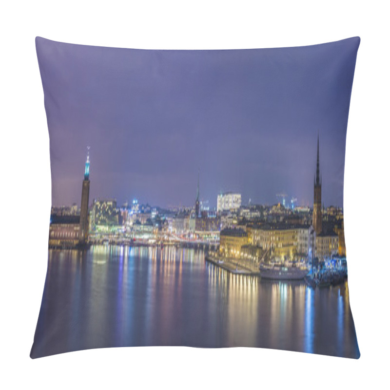 Personality  Stockholm City Hall And Riddarholmen By Night. Pillow Covers