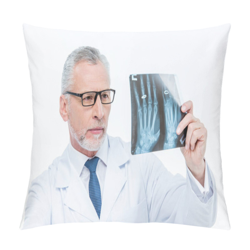 Personality  Doctor Examining X-ray Image Pillow Covers