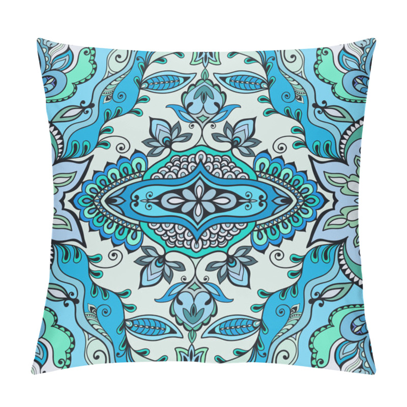 Personality  Vector Floral Geometric Seamless Pattern, Ethnic Ornament Pillow Covers