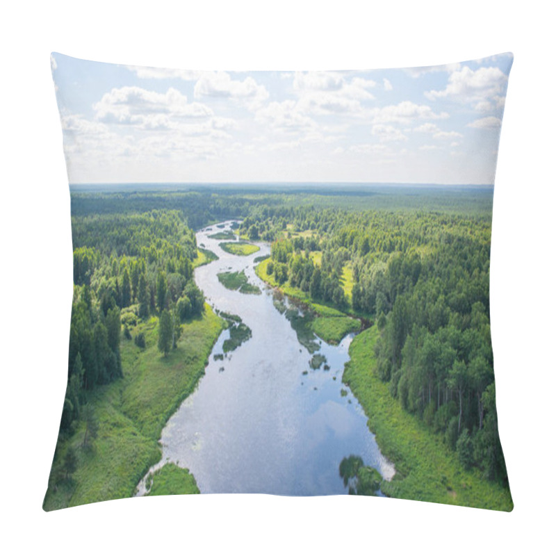 Personality  The River Bed Is Fascinating From A Height Pillow Covers