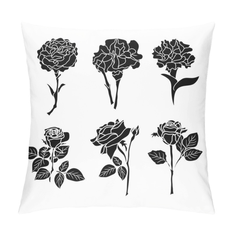 Personality  Flower Icons For Pattern Pillow Covers