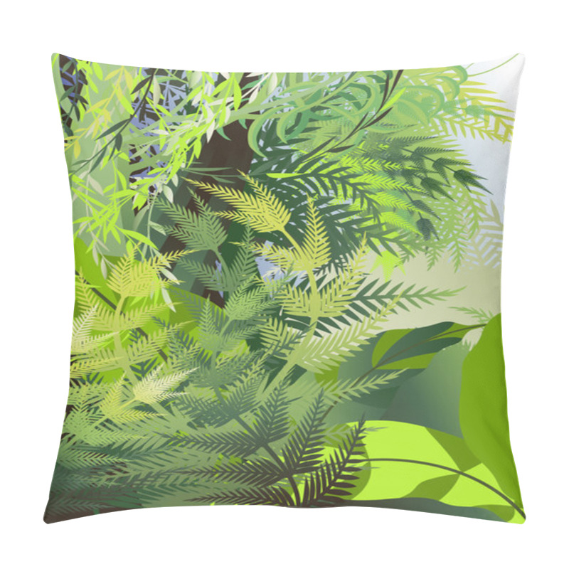 Personality  Fern Thickets In The Jungle Pillow Covers