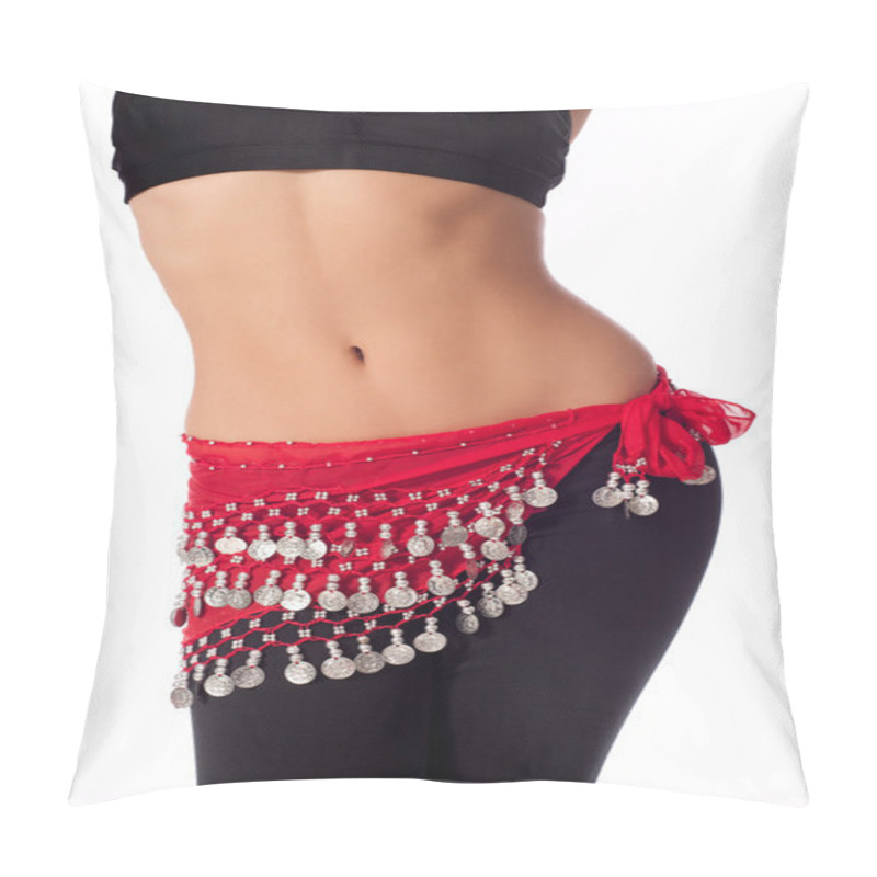 Personality  Torso Of An Athletic Female Belly Dancer. Pillow Covers