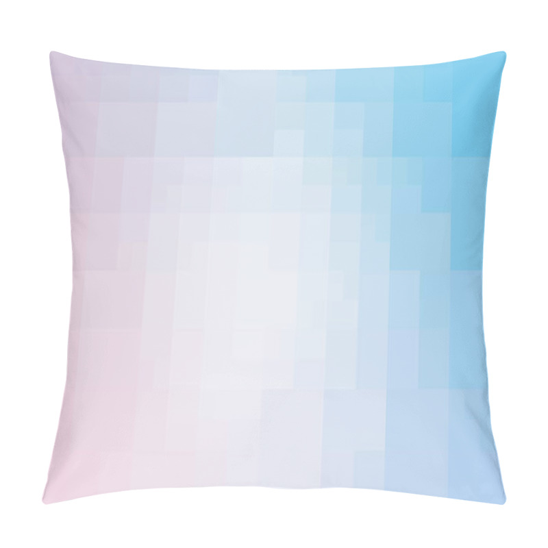 Personality  Light Pink, Blue Vector Rectangle Mosaic Background With Transparencies In Origami Style. Pillow Covers