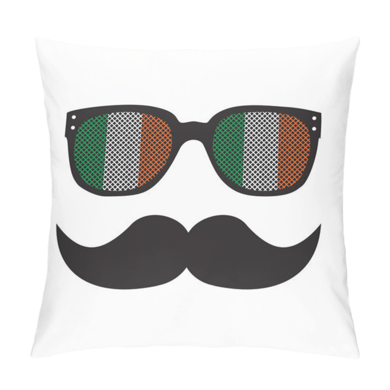 Personality  Irish Man With Glasses And Moustache Pillow Covers