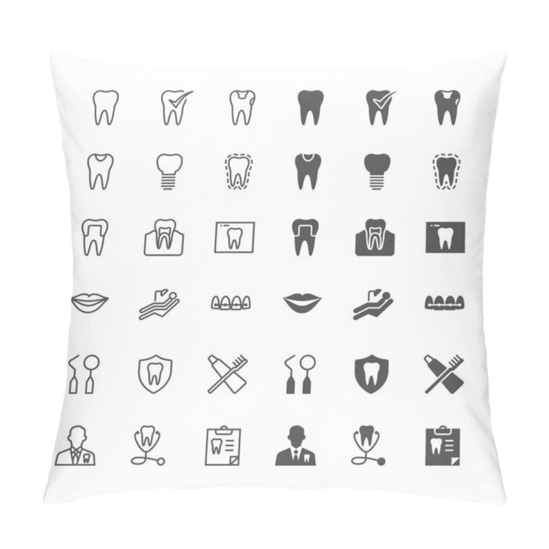 Personality  Dental Icons, Included Normal And Enable State. Pillow Covers